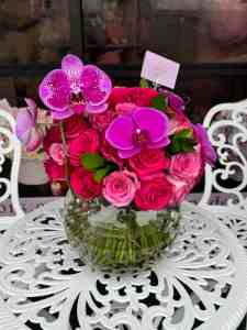 50 Roses & Phalenopsis In Vase - Image 3